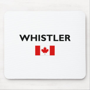 Whistler Canada Canadian Flag Light Color Mousepad