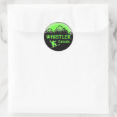 Whistler Canada Green Snowboarder Aufkleber (Tasche)