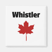 Whistler Canada Natural Red Maple Leaf Magnet (Vorne)