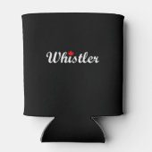 Whistler Canada Script Text Maple Leaf Dark Dosenkühler (Rückseite)