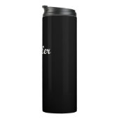Whistler Canada Script Text Maple Leaf Dark Thermosbecher (Nach rechts gedreht)