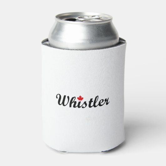Whistler Canada Script Text Small Maple Leaf Dosenkühler (Kanne Vorderseite)