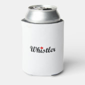 Whistler Canada Script Text Small Maple Leaf Dosenkühler (Kanne Rückseite)
