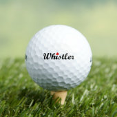 Whistler Canada Script Text Small Maple Leaf Golfball (Insitu T-Shirt)