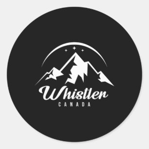 Whistler Canada Ski Resort Skifahren Snowboarden Runder Aufkleber