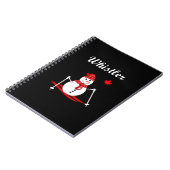 Whistler Canada Ski Snowman und Red Maple Leaf Notizblock (Linke Seite)