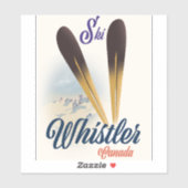 Whistler Canada Skipposter Aufkleber (Blatt)