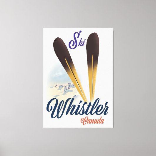 Whistler Canada Skipposter Leinwanddruck (Vorderseite)