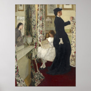 Whistler - Harmonie in Grün und Rosa, Musikzimmer Poster