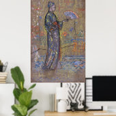 Whistler - Japanese Woman Painting A Fan Poster (Heimbüro)