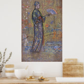 Whistler - Japanese Woman Painting A Fan Poster (Küche)