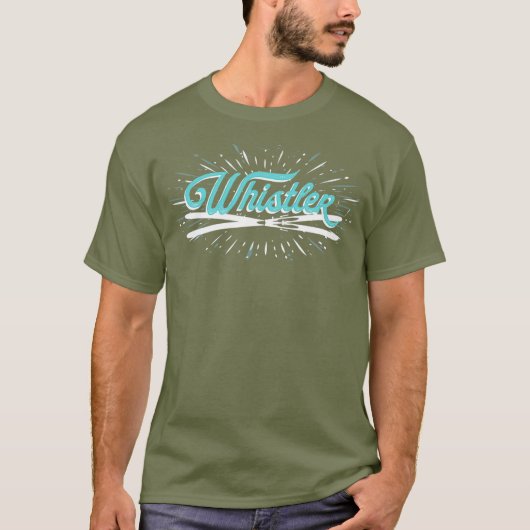 Whistler Mountain Winter Skifahrer Whistler BC T-Shirt (Vorderseite)