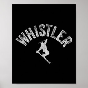 Whistler Ski & Snowboard Vintage Whistler Skif Poster