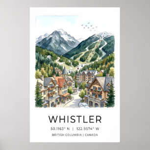 Whistler-Ski Resort Plakat Alpine Landschaft