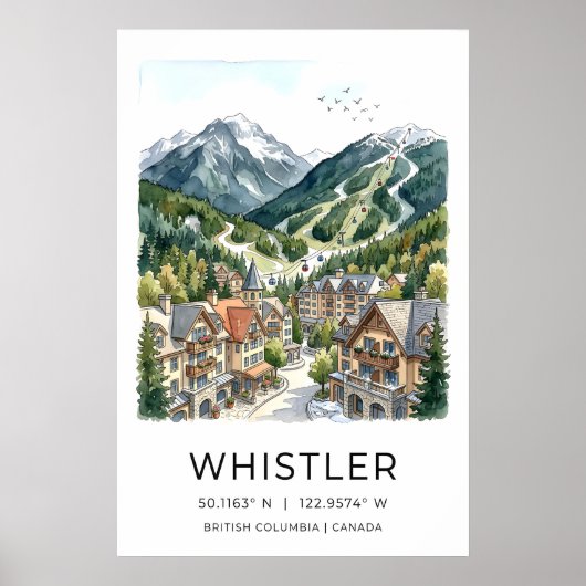 Whistler-Ski Resort Plakat Alpine Landschaft (Vorne)