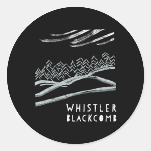 Whistler Ski Snowy Mountain Slope Runder Aufkleber (Vorderseite)