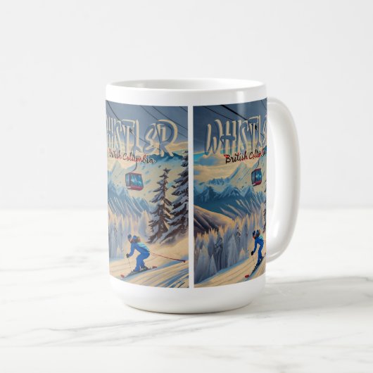 Whistler Vancouver British Columbia Kanada 1950er Kaffeetasse (VorderseiteRechts)