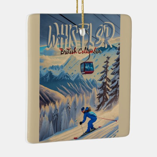Whistler Vancouver British Columbia Kanada 1950er Keramikornament (Rechts)