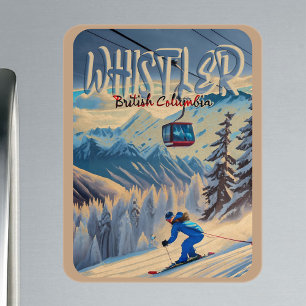 Whistler Vancouver British Columbia Kanada 1950er Magnet
