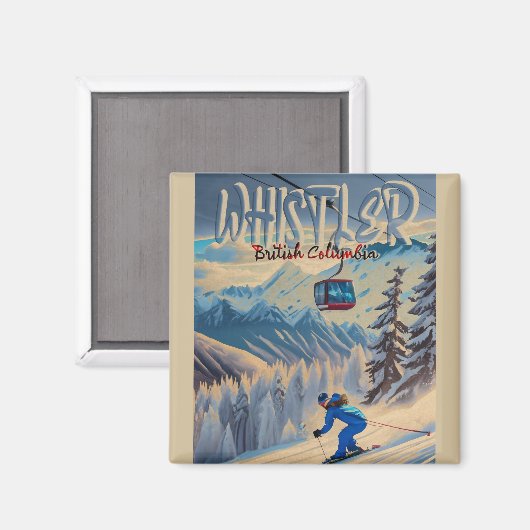 Whistler Vancouver British Columbia Kanada 1950er Magnet (Vorderseite/Rückseite)