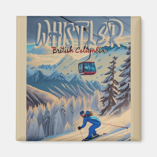 Whistler Vancouver British Columbia Kanada 1950er Magnet (Vorne)