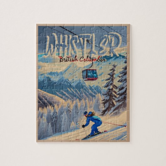 Whistler Vancouver British Columbia Kanada 1950er Puzzle (Vertikal)