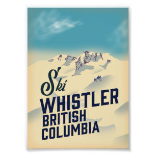 Whistler, Vancouver British Columbia Ski-Plakat Fotodruck