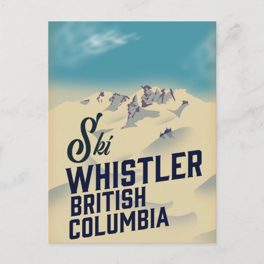 Whistler, Vancouver British Columbia Skipposter Postkarte (Vorderseite)