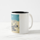 Whistler, Vancouver British Columbia Skipposter Zweifarbige Tasse (VorderseiteRechts)