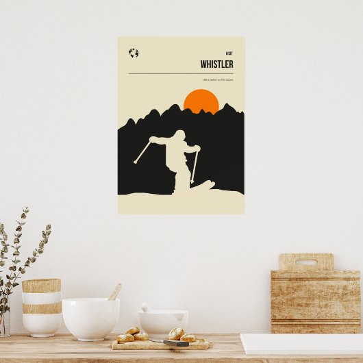 Whistler Vanvouver Ski Winter Resort Poster (Küche)