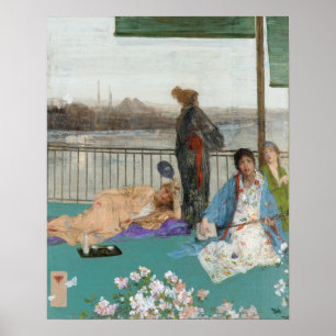 Whistler - Variationen in Fleischtönen und Grün Poster
