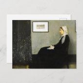 Whistler's Mother von James Abbott McNeill Whistle Postkarte (Vorne/Hinten)