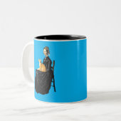 Whistler's Mother's Orange Tabby Zweifarbige Tasse (Vorderseite Links)