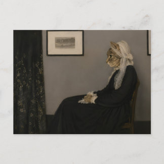 Whistlers Mutter Katzenparodie Klassische Kunst Postkarte