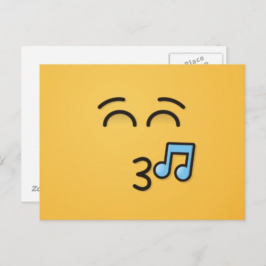 Whistling Face with Smiling Eyes Postkarte (Vorne/Hinten)