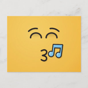 Whistling Face with Smiling Eyes Postkarte