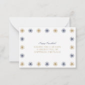 Whit Happy Peace Hanukkah Card Mitteilungskarte (Rückseite)