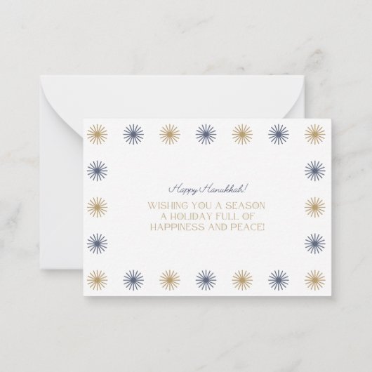 Whit Happy Peace Hanukkah Card Mitteilungskarte (Rückseite)