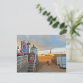 Whitby Beach Postkarte (Stehend Vorderseite)