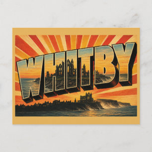 Whitby England Vintage Reise Kunst Postkarte
