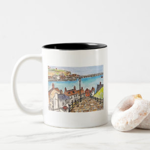 Whitby, England Zweifarbige Tasse