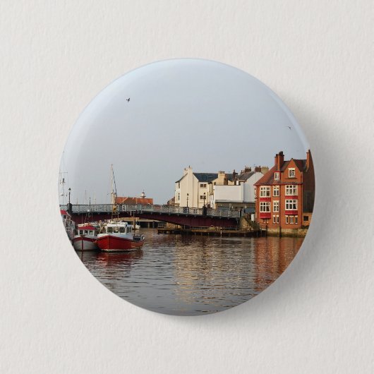 Whitby Hafen-Knopf Button (Vorderseite)