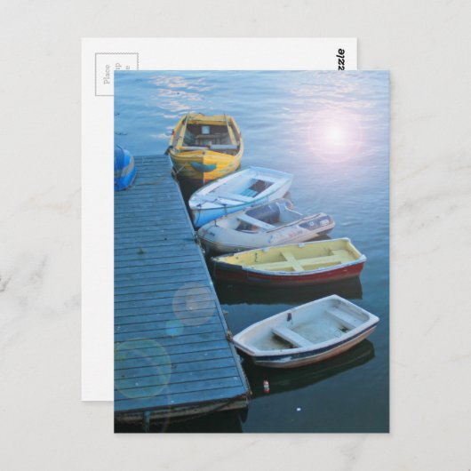 Whitby Hafen Postkarte (Vorne/Hinten)