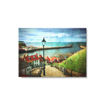 Whitby Harbour von 199 Stufen