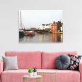 Whitby Harbour Wrapped Canvas Leinwanddruck (Insitu (Wohnzimmer))