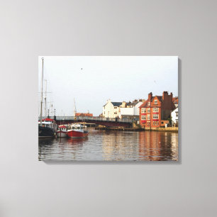 Whitby Harbour Wrapped Canvas Leinwanddruck