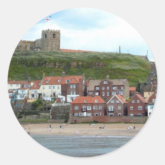 Whitby in North Yorkshire Runder Aufkleber (Vorderseite)