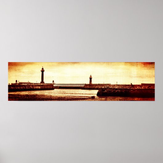 Whitby Leuchttürme Poster (Vorne)