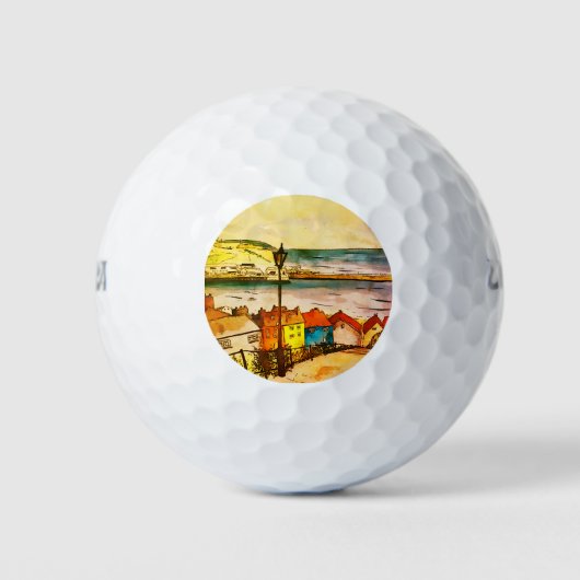 Whitby Yorkshire 199 Steps Original Golfball (Vorderseite)