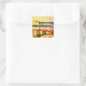 Whitby Yorkshire 199 Steps Original Quadratischer Aufkleber (Tasche)